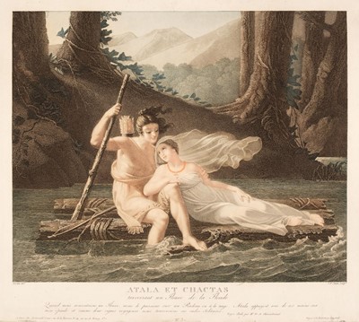 Lot 235 - Simon (Peter). Atala et Chactas traversant un Fleuve de la Floride & Atala et Chactas..., [1801]