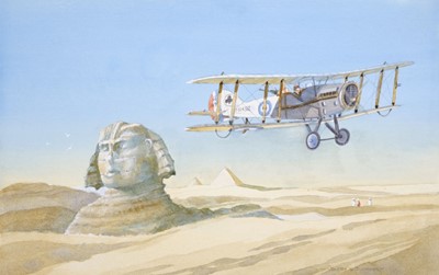 Lot 287 - Barnes (Barry). Bristol F2B MkII A Flight No 208 Sqn Ismalia Egypt 1924, watercolour on card