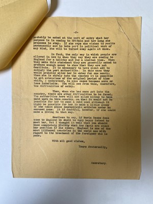 Lot 267 - Trotsky (Leon, 1879-1940), Typed Letter Signed, ‘L. Trotsky’, 8 November 1933