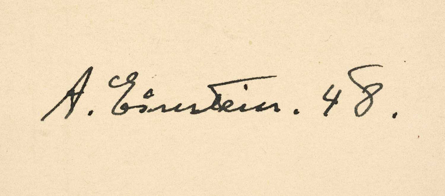 Lot 275 - Einstein (Albert, 1879-1955), Autograph