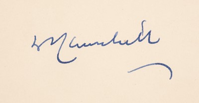 Lot 276 - Churchill (Winston Spencer, 1874-1965), Autograph Signature, ‘WS Churchill’, c. 1950