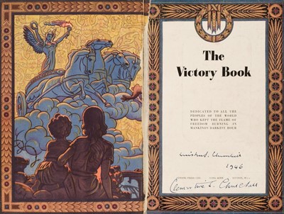 Lot 272 - Churchill (Winston Spencer, 1874-1965), The Victory Book. Dedicated to all the Peoples..., [1945]