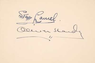 Lot 279 - Laurel & Hardy (Stan Laurel, 1890-1965 & Oliver Hardy, 1892-1957), Vintage Autograph Signatures