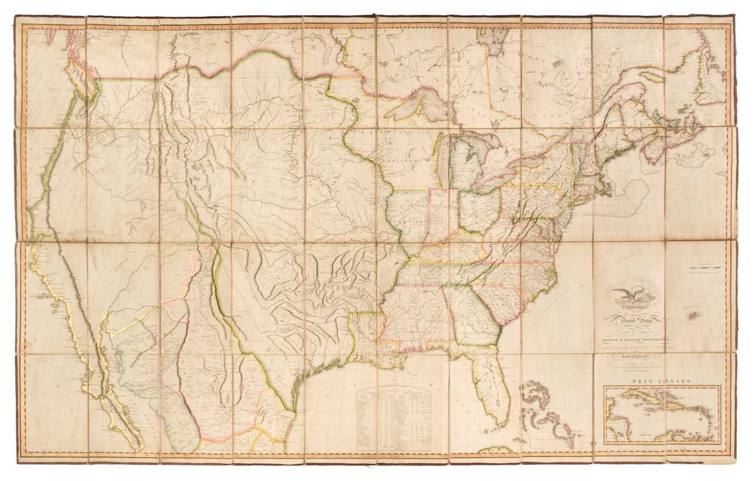 Lot 151 - United States. Melish (John), Map of the