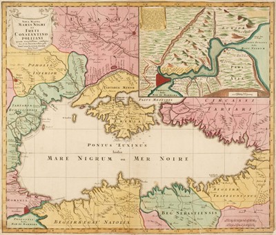 Lot 106 - Black Sea. Lotter (T. C.). Nova Mappa Maris Nigri et Freti Constantino Politani..., circa 1750