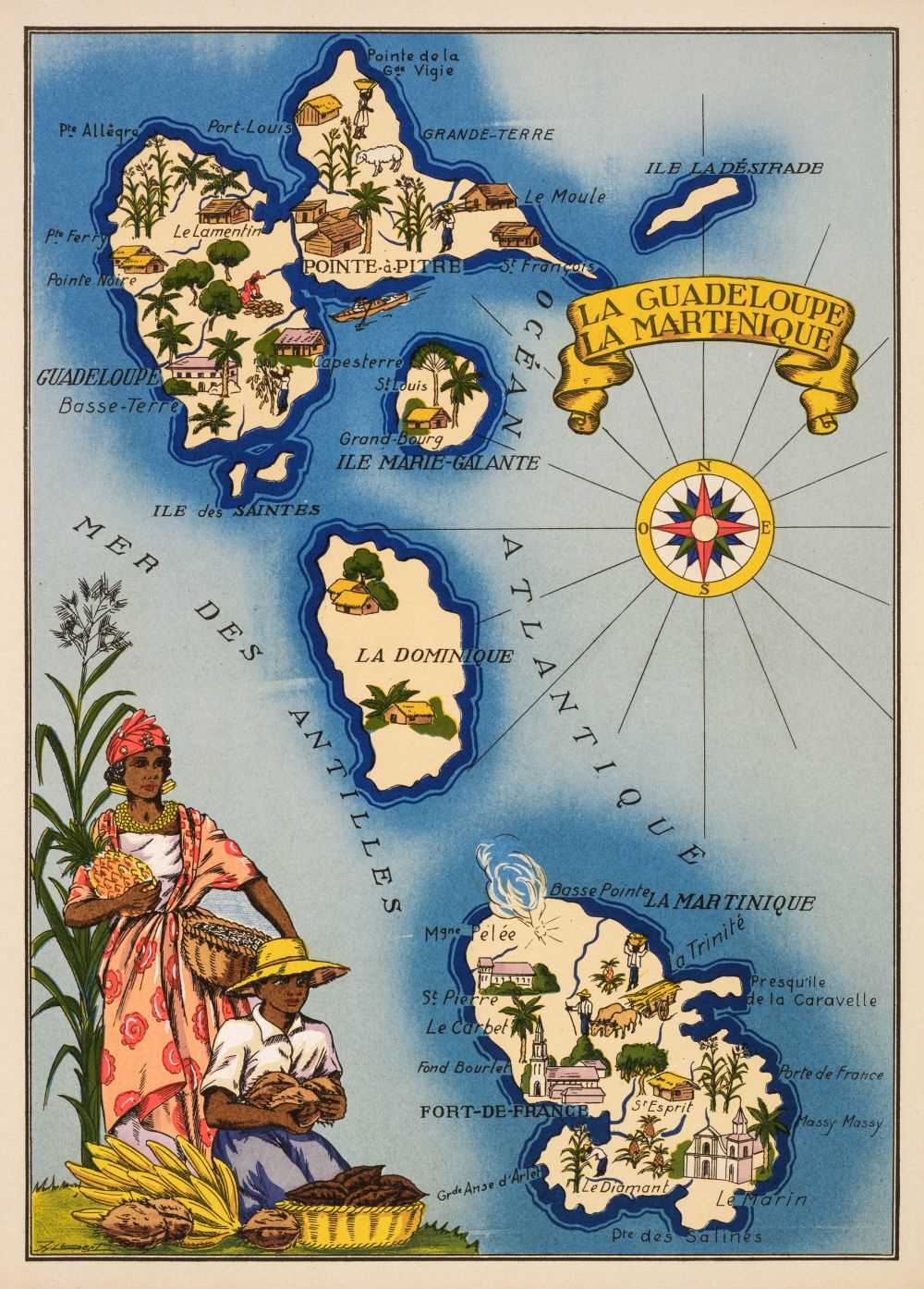 Lot 170 - Pictorial maps. 20 colour lithograph pictorial maps by Jylbert, France: 1943