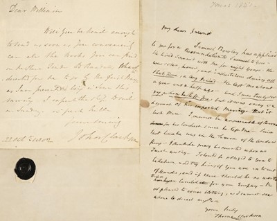 Lot 227 - Clarkson (Thomas, 1760-1846). Autograph Letter Signed, 'Thomas Clarkson', no place, no date