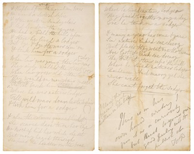 Lot 229 - Clare (John, 1793-1864), Autograph Manuscript Poem, [Northampton Lunatic Asylum], c. early 1840s