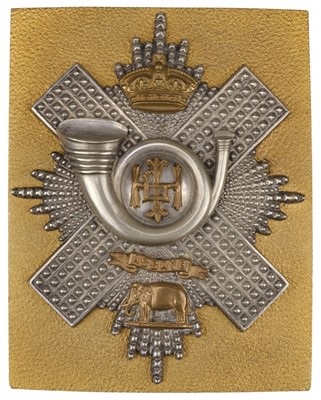 Lot 262 - Highland Light Infantry. Officer's shoulder plate circa 1881-1901