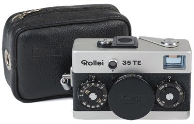 Lot 208 - Rollei 35 TE silver & black top quality 35mm pocket film camera with Tessar 40mm f/3.5 lens