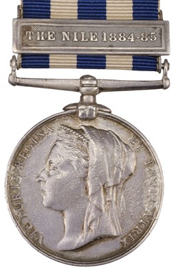 Lot 124 - Egypt Medal 1882-89, 1 clasp, The Nile 1884-85 (28 Pte J. Robertson. 1/R.W. Kent. R.)