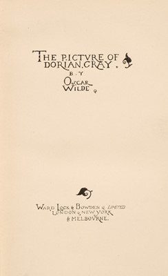 Lot 923 - Wilde (Oscar). The Picture of Dorian Gray, 2nd edition, London: Ward, Lock & Bowden, [1895]