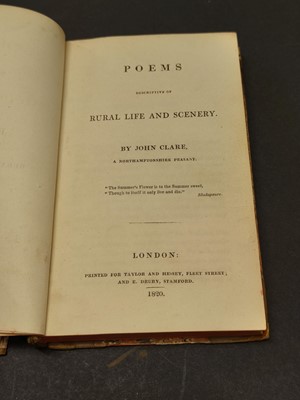 Lot 445 - Clare (John). Poems, Descriptive of Rural Life and Scenery, 1st edition, 1820