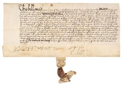 Lot 416 - Howard (Thomas, 1473-1554),  A fine vellum document dated 24 May 1553