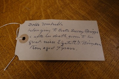 Lot 445 - Miniature Umbrella. A dolls' silk umbrella, Hobday & Francis, circa 1820-30