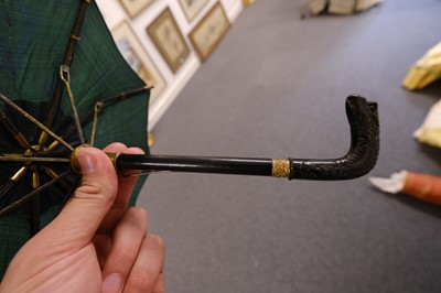 Lot 445 - Miniature Umbrella. A dolls' silk umbrella, Hobday & Francis, circa 1820-30