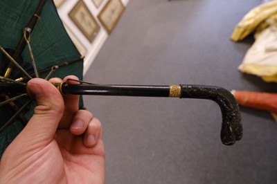 Lot 445 - Miniature Umbrella. A dolls' silk umbrella, Hobday & Francis, circa 1820-30