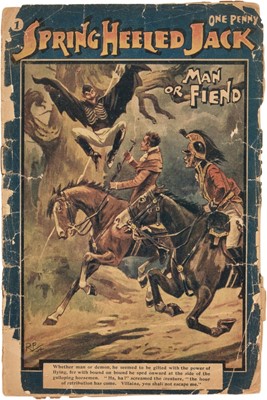 Lot 684 - Spring-Heeled Jack. Selection of rare "Spring-Heeled Jack" one-penny pulp comics by Aldine Publishing, 1904