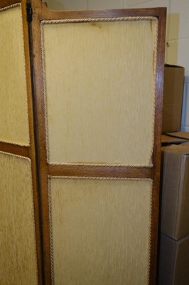 Lot 525 - Pearson (John, 1859-1930, style of). An Arts & Crafts tri-fold screen, circa 1900