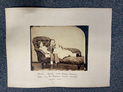 Lot 83 - Dodgson (Charles Lutwidge, ‘Lewis Carroll’, 1832-1898). Clara, Harry and Jessie Rowden, 1863