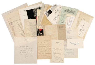 Lot 380 - Literary Autographs. A collection of 35 literary autographs, mostly 20th century