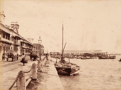 Lot 120 - Singapore. A group of 6 large-format albumen print views of Singapore, c. 1880