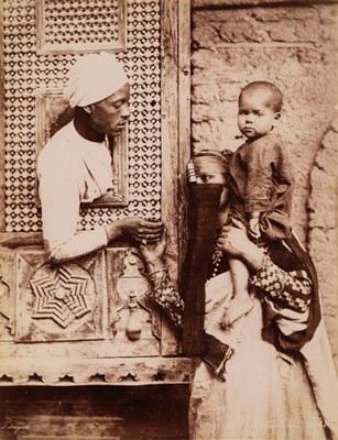 Lot 86 - Egypt. A group of 33 photographs of Egyptian scenes and people, c. 1880s