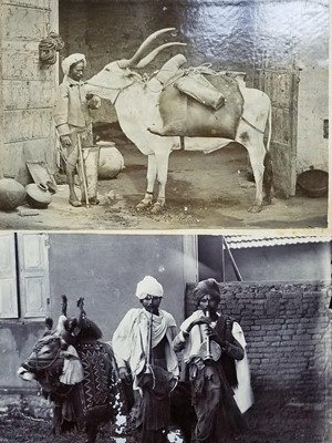 Lot 99 - India. An assorted group of 53 photographs of Indian people and scenes, c. 1860-1880