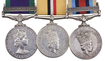 Lot 92 - Three: Private M. Evans, Royal Anglian Regiment