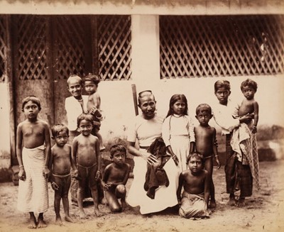 Lot 77 - Ceylon. An indigenous family group, c. 1880s