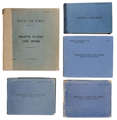 Lot 255 - Logbooks. Wing Commander K. Deadman, RAF later BOAC Flying Boats