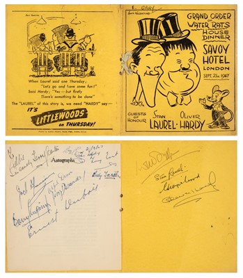 Lot 379 - Laurel (Stan, 1890-1965 & Hardy, Oliver, 1892-1957), A signed programme, 1947