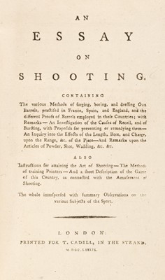 Lot 69 - Acton, John, translator and editor. An Essay on Shooting. Containing the Various Methods