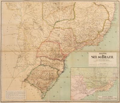 Lot 110 - Brazil. Mappa do Sul do Brazil organisado por Gentil de Aassis Moura..., 1912 and others