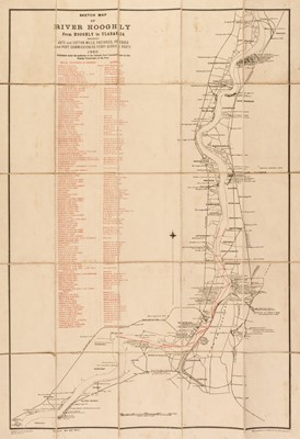 Lot 144 - India. Ghose (R. S.), Sketch map of River Hooghly from Hooghly to Ulabaria..., 1920