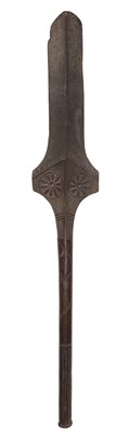 Lot 274 - Tribal Art. A Fijian hardwood paddle-shaped war club (Kinikini), circa 1850