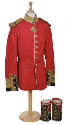 Lot 243 - British Army Tunic. Edwardian regimental scarlet tunic worn by a General Officer