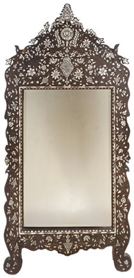 Lot 631 - Mirror. A large anglo-indian wall mirror, early 20th century