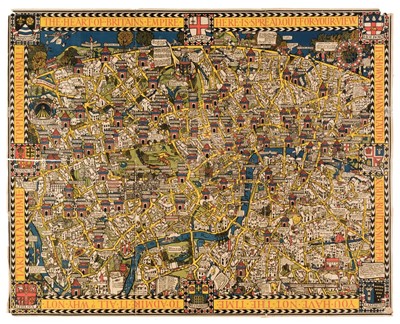 Lot 158 - London. Gill (MacDonald). Wonderground Map of London Town, The Westminster Press, circa 1928