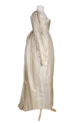 Lot 433 - Clothing. Wedding dress worn by Martha Spriggs, née Knight, 1813