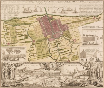 Lot 147 - Jakarta. Homann (J. B. heirs of), ..., Stadt Batavia..., Nuremberg, 1733