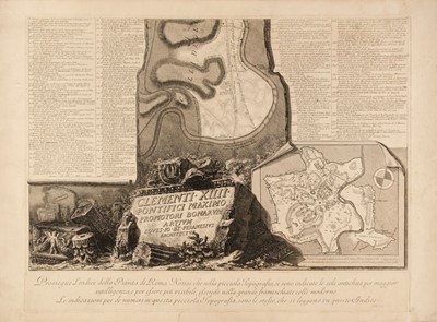 Lot 224 - Piranesi (Giovanni Battista). Pianta di Roma e del Campo Marzo, Rome, 1774 [but later]