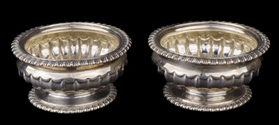 Lot 614 - Salts. A pair of  George IV silver salts by Joseph Angell I, London, 1824