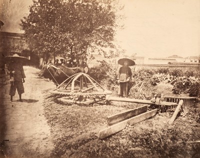 Lot 5 - China. Irrigation of rice field, by William Saunders, c. 1870