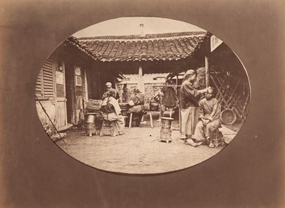 Lot 9 - China. Itinerant Barbers, by William Saunders c. 1870