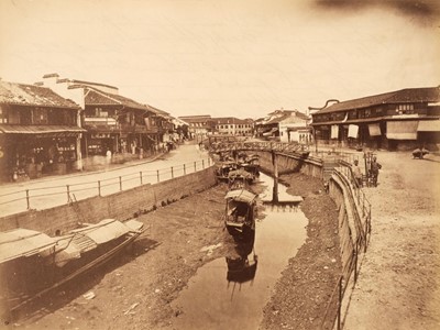 Lot 11 - China. Waterway leading into Chinese interior, Shanghai, c. 1870
