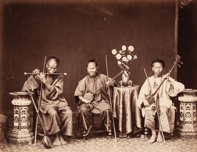 Lot 19 - China. Blind Musicians, by Pun Lun, c. 1870