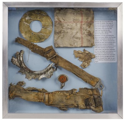 Lot 319 - Dornier 3456. Relics recovered from Dornier 3456 damaged during the Battle of Britain