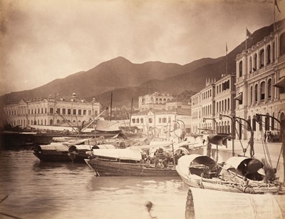 Lot 23 - Hong Kong. Three albumen print photographs, c. 1870