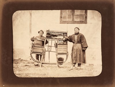 Lot 31 - China. Chinese wheelbarrow [and] Chinese chef and kitchen, both by William Saunders, c. 1870